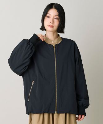 ノーカラーブルゾン｜ブラウジングで魅せる旬顔ブルゾン