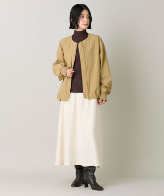 ノーカラーブルゾン｜ブラウジングで魅せる旬顔ブルゾン