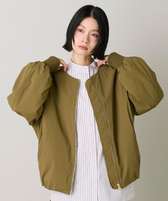 ノーカラーブルゾン｜ブラウジングで魅せる旬顔ブルゾン