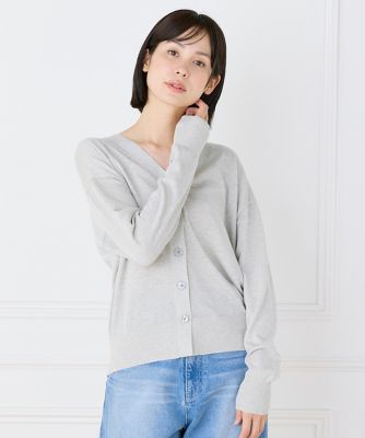 美品✨ β（ベータ）ビーズワッペン付き Vネック ニット カーディガン ラメ Vネックラメカーディガン｜繊細な輝きと抜け感で魅せる万能カーデ