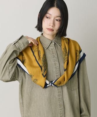 ボタニカル柄スカーフ｜繊細なボタニカル柄で華やぐエレガントスカーフ