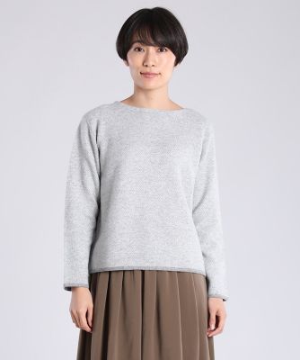 クルーネックヘリンボーンニット（１０９４１７００３１）