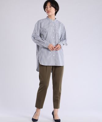 スタンドカラーロングシャツ（１０９４１８１０３１）