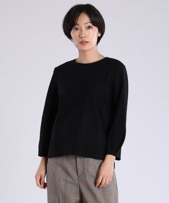 圧縮ウールラウンドネックブラウス（１０９４１８２０１９）