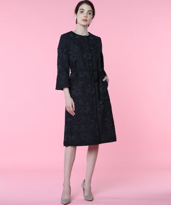 《Ｍａｇｌｉｅ　Ｗｈｉｔｅ》ケミカルレースノーカラーコート（５１０１１１４３０１）