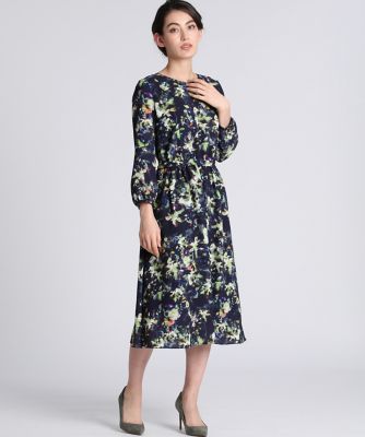 《Ｍａｇｌｉｅ　ｐａｒ　ｅｆ－ｄｅ》マグノリアプリントワンピース《Ｖｉｓｃｏｔｅｃｓ》（５１０１１２１００７）