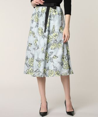 ＜Maglie le cassetto  (Women)＞《Ｍａｇｌｉｅ　ｐａｒ　ｅｆ－ｄｅ》ピオニープリントスカート（５１０１１５２００４）