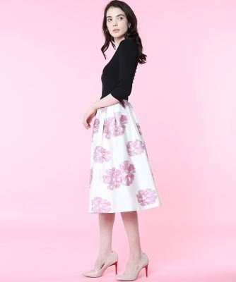 《Ｍａｇｌｉｅ　ｐａｒ　ｅｆ－ｄｅ》コットンローズタックギャザースカート（５１０１１５２００５）