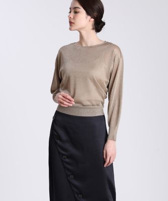 ＜Maglie le cassetto  (Women)＞《Ｍａｇｌｉｅ　ｐａｒ　ｅｆ－ｄｅ》ボリュームスリーブラメニット（５１０１１７００１２）