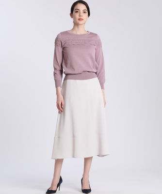 《Ｍａｇｌｉｅ　Ｗｈｉｔｅ》レースデザインニット（５１０１１７０３０３）