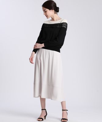 《Ｍａｇｌｉｅ　Ｗｈｉｔｅ》レースデザインニット（５１０１１７０３０３）