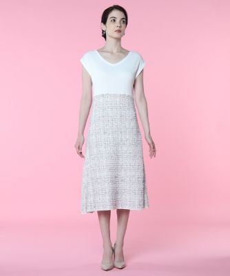 《Ｍａｇｌｉｅ　ｐａｒ　ｅｆ－ｄｅ》ツイード風ニットワンピース（５１０１１７２００２）
