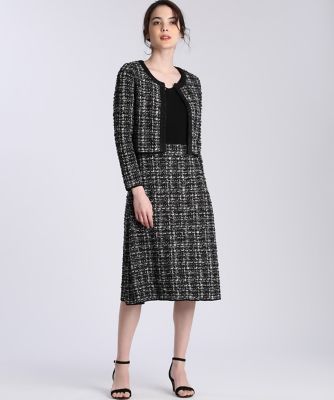 《Ｍａｇｌｉｅ　ｐａｒ　ｅｆ－ｄｅ》ツイード風ニットワンピース（５１０１１７２００２）