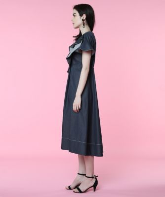 《Ｍａｇｌｉｅ　ｐａｒ　ｅｆ－ｄｅ》フリルデニムワンピース（５１０２１２１０１０）