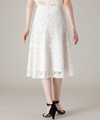 《Ｍａｇｌｉｅ　ＷＨＩＴＥ》トルコレースフレアスカート（５１０２１５２３０５）