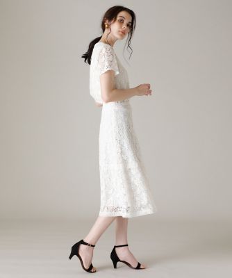 《Ｍａｇｌｉｅ　ＷＨＩＴＥ》トルコレースフレアスカート（５１０２１５２３０５）