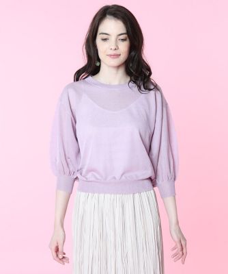 《Ｍａｇｌｉｅ　ｐａｒ　ｅｆ－ｄｅ》ボリュームスリーブシアーニット（５１０２１７０００６）