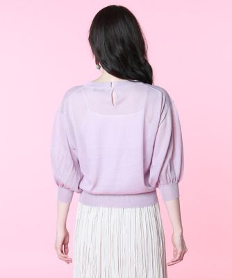 《Ｍａｇｌｉｅ　ｐａｒ　ｅｆ－ｄｅ》ボリュームスリーブシアーニット（５１０２１７０００６）