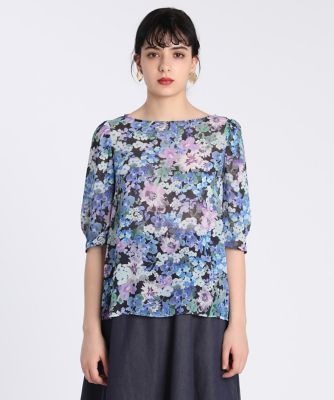 《Ｍａｇｌｉｅ　ｐａｒ　ｅｆ－ｄｅ》水彩フラワーブラウス《Ｖｉｓｃｏｔｅｃｓ》（５１０２１８２０１６）
