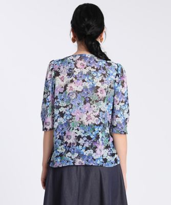 《Ｍａｇｌｉｅ　ｐａｒ　ｅｆ－ｄｅ》水彩フラワーブラウス《Ｖｉｓｃｏｔｅｃｓ》（５１０２１８２０１６）