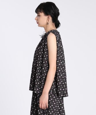 《Ｍａｇｌｉｅ　ｐａｒ　ｅｆ－ｄｅ》モノトーンフラワーブラウス《Ｖｉｓｃｏｔｅｃｓ》（５１０２１８２０１８）