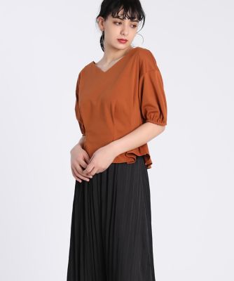 《Ｍａｇｌｉｅ　ｐａｒ　ｅｆ－ｄｅ》パフスリーブぺプラムカットソー（５１０２１９０００２）