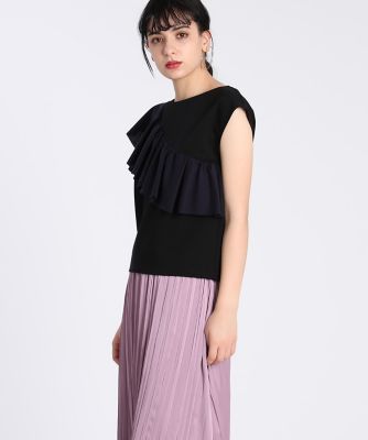 《Ｍａｇｌｉｅ　ｐａｒ　ｅｆ－ｄｅ》アシンメトリーフリルカットソー（５１０２１９０００５）
