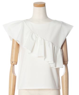 《Ｍａｇｌｉｅ　ｐａｒ　ｅｆ－ｄｅ》アシンメトリーフリルカットソー（５１０２１９０００５）