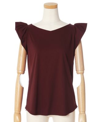 《Ｍａｇｌｉｅ　ｐａｒ　ｅｆ－ｄｅ》フリルスリーブカットソー《接触冷感》（５１０２１９００１１）