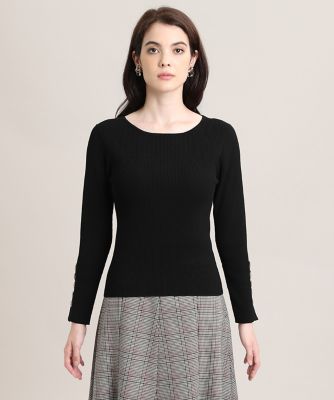 《Ｍａｇｌｉｅ　ｐａｒ　ｅｆ－ｄｅ》釦デザインリブニット（５１０３１７０００２）