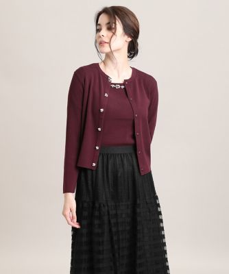 《Ｍａｇｌｉｅ　ｐａｒ　ｅｆ－ｄｅ》ビジュー釦カーディガン（５１０３１７８００２）