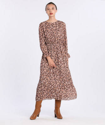 Maglie par ef－de》フラワープリントロングワンピース