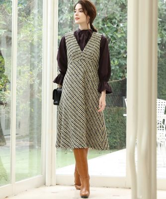 Maglie par ef－de》ブークレツイードワンピース
