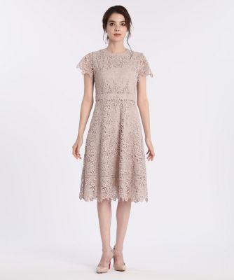 《Ｍａｇｌｉｅ　ＷＨＩＴＥ》トルコレースフレアワンピース（５１０４１２１３０４）