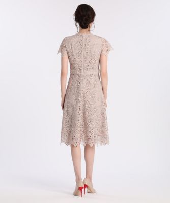 《Ｍａｇｌｉｅ　ＷＨＩＴＥ》トルコレースフレアワンピース（５１０４１２１３０４）