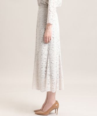《Ｍａｇｌｉｅ　ＷＨＩＴＥ》コードレースマーメイドスカート（５１０４１５２３０３）