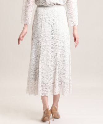 《Ｍａｇｌｉｅ　ＷＨＩＴＥ》コードレースマーメイドスカート（５１０４１５２３０３）