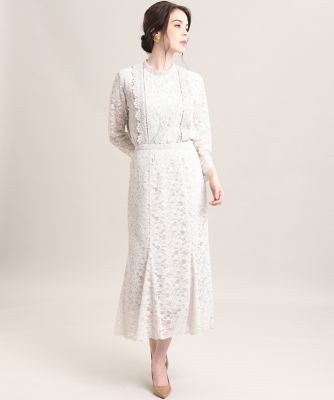 《Ｍａｇｌｉｅ　ＷＨＩＴＥ》コードレースマーメイドスカート（５１０４１５２３０３）