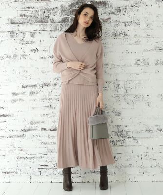 《Ｍａｇｌｉｅ　ｐａｒ　ｅｆ－ｄｅ》ニットプリーツスカート（５１０４１７５００２）