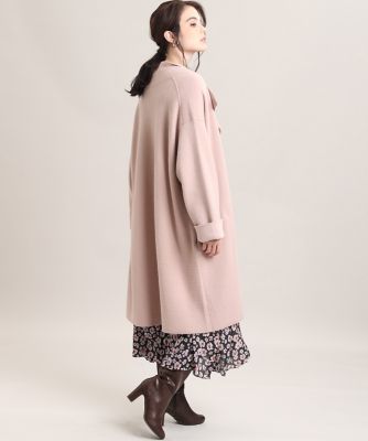Maglie par ef－de》ビッグカラーニットコート