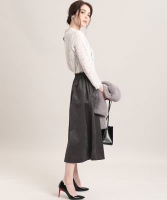 《Ｍａｇｌｉｅ　ＷＨＩＴＥ》コードレースブラウス（５１０４１８２３０３）