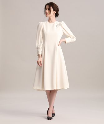 ＜Maglie le cassetto  (Women)＞《Ｍ　Ｍａｇｌｉｅ　ｌｅ　ｃａｓｓｅｔｔｏ》袖ボリュームワンピース（５１１０１２１２０６）