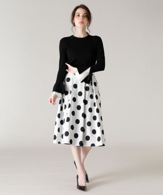 《Ｍａｇｌｉｅ　ｐａｒ　ｅｆ－ｄｅ》リバーシブルドットジャガードスカート（５１１１１５２００１）