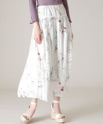 ＜Maglie le cassetto  (Women)＞《Ｍａｇｌｉｅ　ｐａｒ　ｅｆ－ｄｅ》アートプリントスカート《Ｖｉｓｃｏｔｅｃｓ》（５１１１１５２００３）