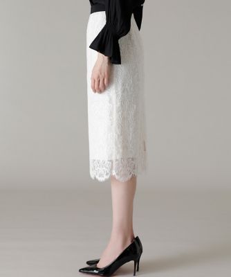 《Ｍａｇｌｉｅ　ＷＨＩＴＥ》コードレースタイトスカート（５１１１１５２３０１）