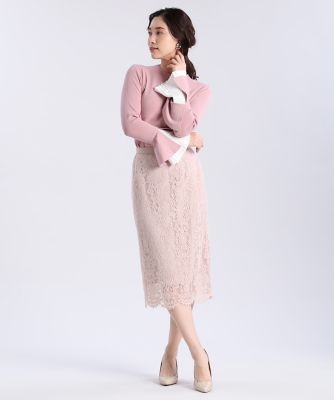 《Ｍａｇｌｉｅ　ＷＨＩＴＥ》コードレースタイトスカート（５１１１１５２３０１）