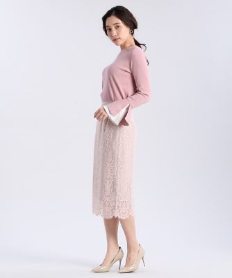 《Ｍａｇｌｉｅ　ＷＨＩＴＥ》コードレースタイトスカート（５１１１１５２３０１）