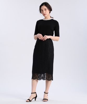 《Ｍａｇｌｉｅ　ＷＨＩＴＥ》コードレースタイトスカート（５１１１１５２３０１）