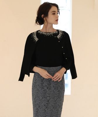 《Ｍａｇｌｉｅ　ｐａｒ　ｅｆ－ｄｅ》パールビジューカーディガン（５１１１１７８００１）