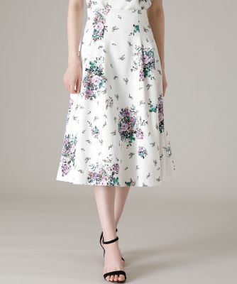 ＜Maglie le cassetto  (Women)＞《Ｍａｇｌｉｅ　ｐａｒ　ｅｆ－ｄｅ》フラワープリントスカート（５１１２１５２００４）